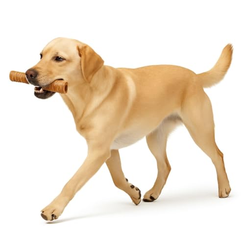 ANIMALUJOS - Snacks Naturales para Perros de Ternera | Caravacas 50-60 cm y Tráqueas 30 cm | 100% Natural, Duradero| Limpieza Dental Entretenimiento Masticable (Pack 5 Unidades, Tráquea Bovina 30 cm)