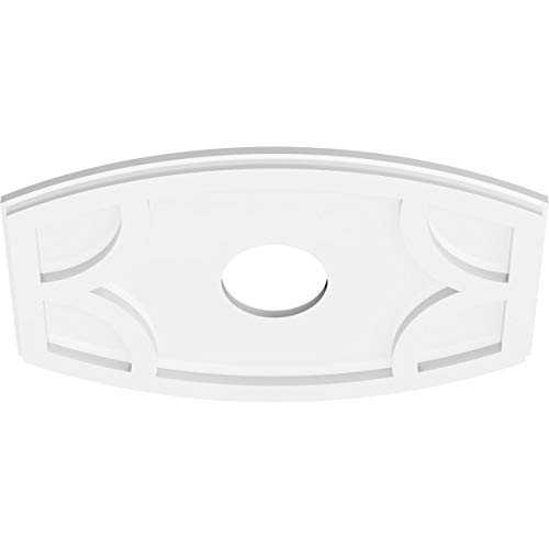 Image of Ekena Millwork CMP20X13KY-04000 Kailey Architectural Grade PVC Contemporary Urethane Ceiling Medallions 20 inchW x 13 3 /8 inchH x 4 inchID x 10 3 /4 inchC x 1 inchP