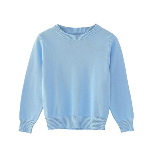 Girls Uniform Sweater Fall Crewneck Pullover Sweaters for Teens Casual Long Sleeve Cute Tops School Kids Clothes