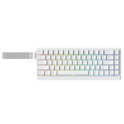 Image of IROK ND68 68 Keys Wired Magnetic Switch Keyboard, 0.005MM RT Accuracy, 8KHZ Polling Rate /Latency As 0.125MS /256KHZ Single Key Scan Rate /ARGB,Hot Swappable,Gasket Structure Gaming Keyboard(White)