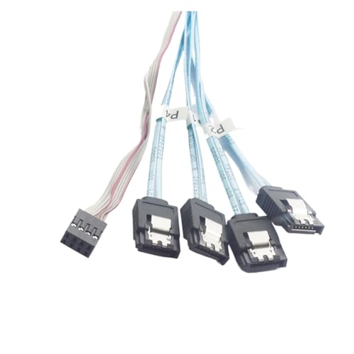 Cable S-AS SFF-8087 a 4*SATA 7P con alimentación 1.0 m miniatura 2