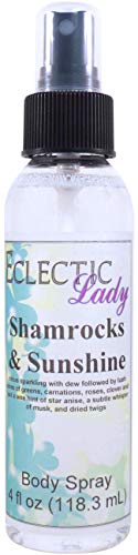 Eclectic Lady Shamrocks and Sunshine Body Spray, Double Strength, 16 ounces, Body Mist for Women with Clean, Light & Gentle Fragrance, Cologne with Soft, Subtle Aroma For Daily Use