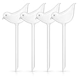 Perimvo Bewässerungskugeln aus Plastik – 14 Tage Wasserspender & Selbstbewässerung, 4er Set Bewässerungssystem für Zimmerpflanzen im Urlaub & Balkon, transparent