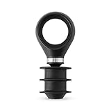 True Locking Bottle Stoppers with Key - Stainless Steel and Silicone Wine Topper Seal Set of 3 with Key - Dishwasher Safe