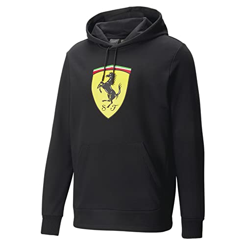 PUMA Shield Hoodie for Men - Ferrari F1 Team - Black/Red