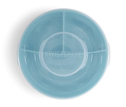 Twistshake Piatto Per Bebè Con Coperchio Ermetico, Senza Bpa, In 3 Parti Per Neonati E Bambini | 6 Mesi+ Piatto Di Alimentazione Del Bambino | Piatto Piano Per Bambini Per Uso Quotidiano, Azzurro - 4