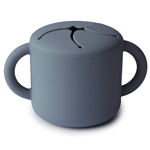 Image of mushie Silicone Snack Cup | Spill Proof Food Container for Toddler and Baby (Tradewinds)