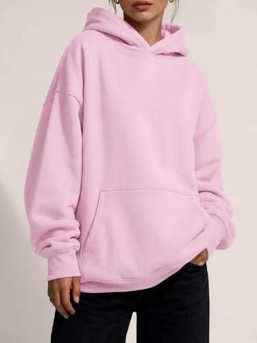 Image of Trendy Queen Women Oversized Hoodies Fall Outfits | Gentle Skin Feel, Aesthetic Drop Shoulder, Large Kangaroo Pocket, Seamless Daily Outfit Match