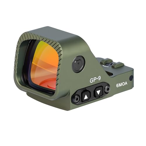 GOWUTAR GP-9 RMR Red Dot Sight 6 MOA, Waterproof, Green Army