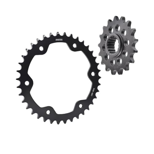 Kit pignon avant 17T arrière 38T moto 525 idéal pour les longs trajets en 1290 S