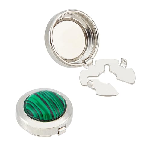 NICENEEDED 2 Funda de Botones para Camisas de Hombre, Gemelos Cubrebotones con Puños Y Botones Verdes, Gemelos Botones Cubrebotones Accesorios de Vestir