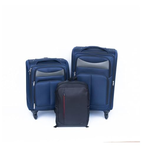 Luggage Set 2 Piece Backpacks Blue - Travel Backpack & Rolling Backpack - Carry On Size - Durable Fabric - School Backpack for Women Men