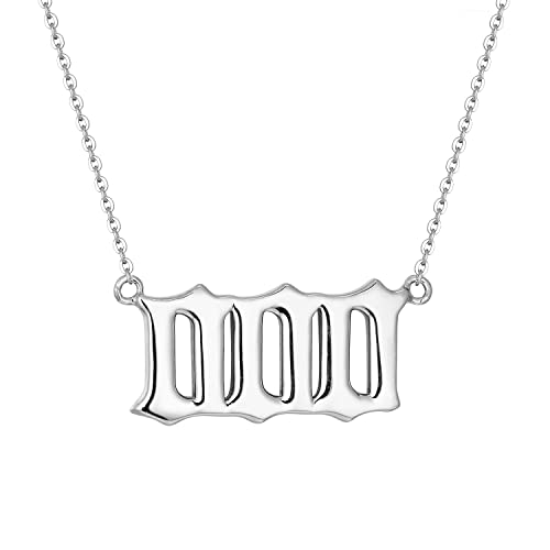 Sterling Silver Angel Number Necklace for Women