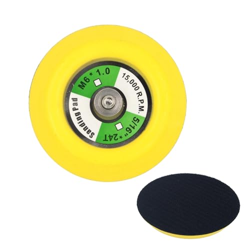 Image of Kwick Cut+ Premium 3 Inch (75mm) Velcro Backing Pad (Pack of 1) | 6mm Male Thread | Dual Action Random Orbital Sander Pad for Sanding, Polishing & Grinding | 15000 RPM Compatible (3-inch)