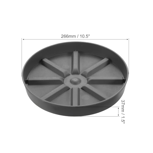 PATIKIL Plant Pot Saucers 10.5 Inch, 3 Pack Plastic Round Plant Pot Thicker Flower Drip Tray for Indoor Outdoor Gray - Image 2