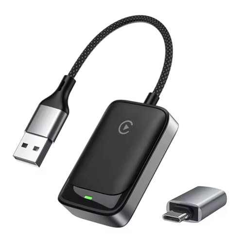 Android Auto Dongle Inalámbrico Jnchdghwa 2 en 1: adaptador CarPlay mini box plug & play