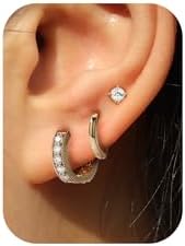 3 Pairs Gold Hoop Earrings for Women, 14K Gold Plated Hypoallerge...