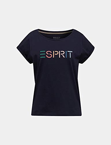 ESPRIT Damen Rundhals Logo Print T-Shirt