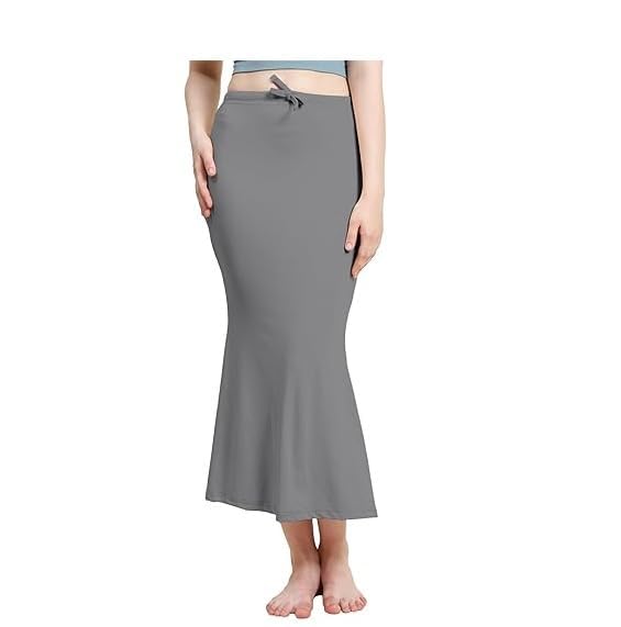 Image of Women's Soft Comfy Pleated Saree Fishcut I Saree Shapewear Flare Petticoat for Women, Lycra Cotton Blended, Petticoat, Skirts for Women, Shape Wear Dress for Saree