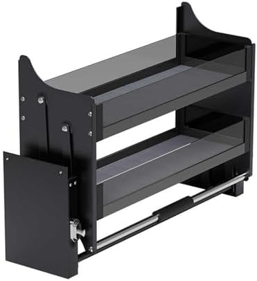 Upper Kitchen Cabinet Storage Organizer, 2-Layer Spice Rack, Space-Saving Shelf for Kitchen & Bar, Fits 600mm Cabinets, Perfect for Seasonings and Condiments