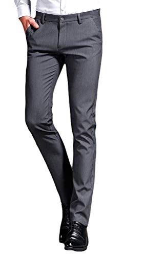Men's Regular Fit Dress Pants Wrinkle-Free Stretch Casual Pants Comfort Suit Pant Dress Trousers