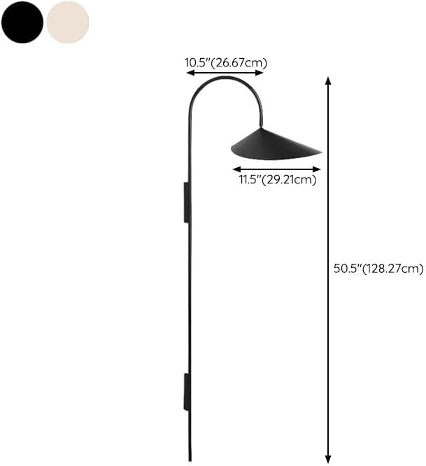 CraftThink LED Wall Sconce, Modern Style Metal Geometric Acrylic Wall Light Mounted Lamp with Down Irregular Shade for Bedroom Bedside lamp Living Room, Black, Hardwired, 50"