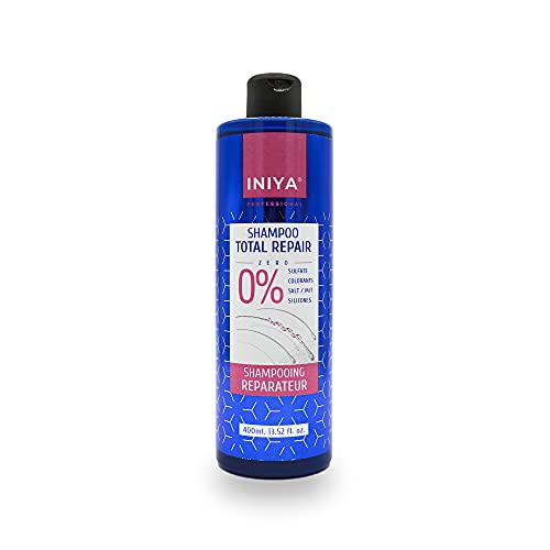 Shampooing Sans Sulfate Iniya Professional 400ml | Shampooing Réparateur Professionnel Iniya | Shampooing Sans Sel - Sans Silicone - Sans Paraben | Shampooing Entretien Lissage Brésilien - Tanin