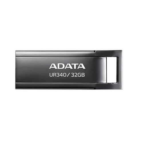 ADATA, UR340   Unidad Flash USB 3.2 Gen1 de Metal, a Prueba de Salpicaduras, a Prueba de Golpes, a Prueba de Polvo, 32 GB, Color Negro