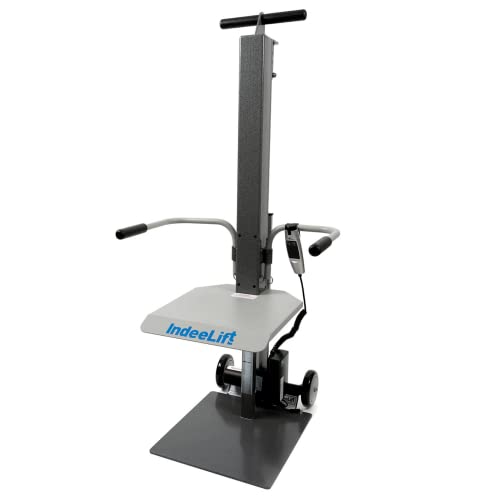 IndeeLift - Human Floor Lift 300 (HFL-300) | Slide-On Geriatric Lift | Self or Assisted Operation Elderly Lift | Rechargeable Patient Floor Lift | Easy Store Design | 21”H Lift / 300 lbs. Capacity