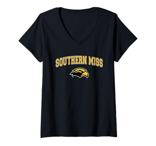 Womens Southern Mississippi Golden Eagles | NCAA Merch | NAFPSMS03 V-Neck T-Shirt
