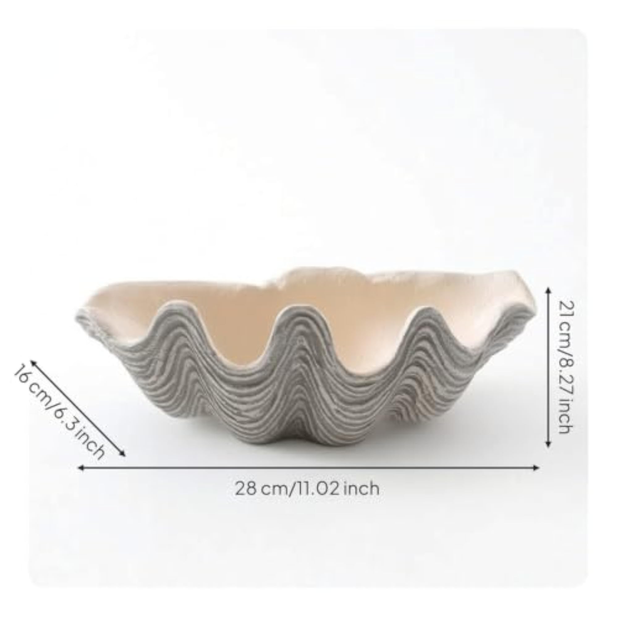 Coastal Clam Tray, Ocean-Themed Decorative Design
