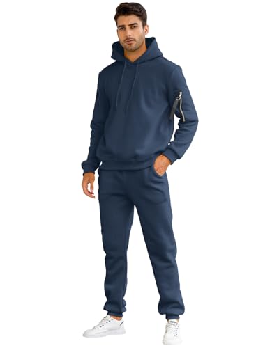 Men’s Sweatsuits Set 2 Piece Hoodie Outfit Jogging Tracksuits for Men Casual Athletic Long Sleeve Pullover Suit Set2