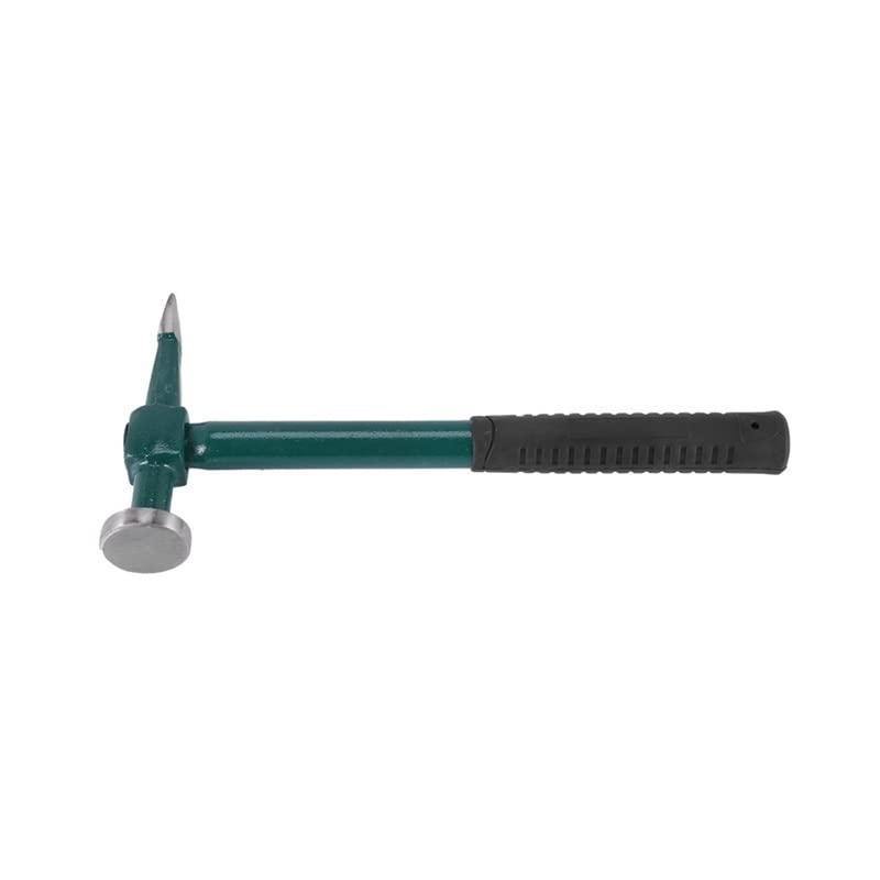 yaoqijie - Martillo de percusión de metal para carrocería de coche, herramienta de mano con acabado de uñas rectas, martillo de percusión convexo duradero (color: verde militar)