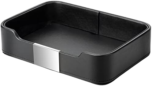 SANZIE Luxury Leather Tray Desktop Storage Catchall Organizer Dec...