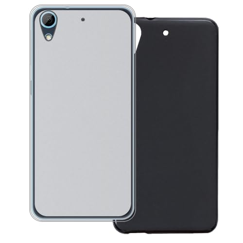 UOGNADGD 2-Pack TPU Case Compatible with HTC Desire 626 Phone Cover - Shockproof Flexible Protective Accessories with Precise Cutouts (White+Black)