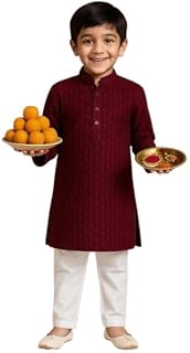 Boys Party Kurta Set Stylish Comfortable Outfit Suitable for Weddings Festivals Special Occasions and Events Price In India