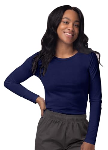 Image of Sivvan Scrubs for Women - Long Sleeve Comfort Underscrub Tee 3-Pack