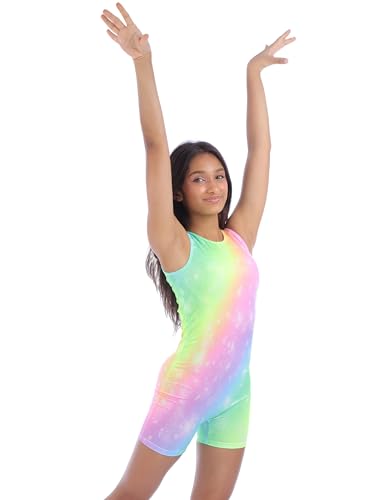 Image of IKAANYA Girls Unitard or Biketard for Gymnastics, Dance, Acrobatics or Swimming (Ages 3-15)