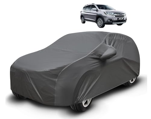 Image of Auto Hub Waterproof Car Cover Compatible with Maruti XL6 with Mirror Pockets, Soft Cotton Lining, XL6 Car Cover Waterproof, Grey