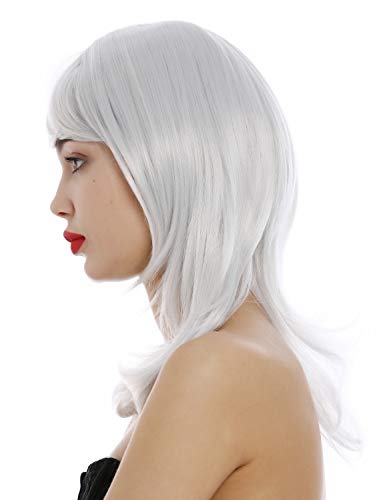 WIG ME UP - 3003-001 Lady Wig shoulder-length medium long layered straight hair very light white-ish gray - Image 3