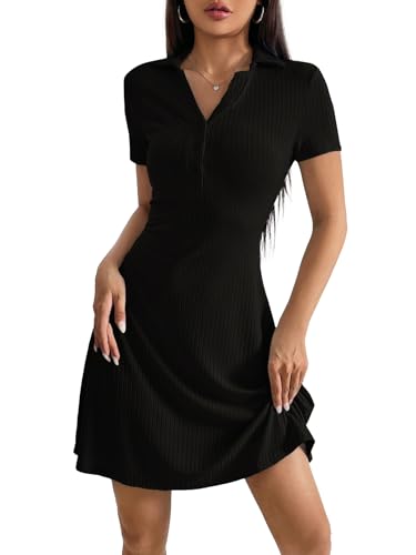 Image of TOPLOT Women's Western Dresses | Knee Length Dress | Stylish Design Fit | One Piece Bodycone | Trendy Look Styling | Easy Movement | Perfect for Casual, Outings (5237)