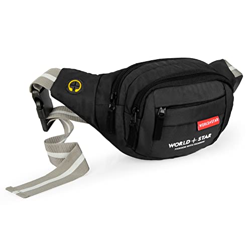 Image of Waist Bag Elegant StyleTravel Pouch Passport Holder with Adjustable Strap Bag (Black)