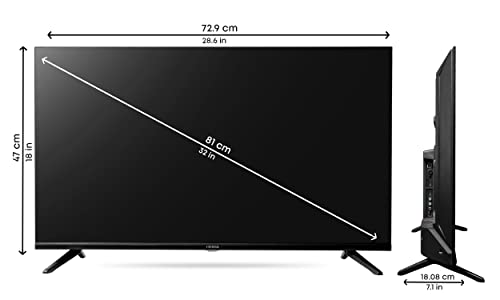 Image of Croma 80 cm (32 Inches) HD Ready Certified Android Smart LED TV CREL032HOF024601 (Black) (2022 Model)