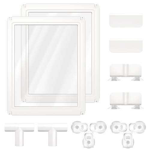 Image of FXW AuraSpace Acrylic Indoor Dog Playpen for Medium Dogs, 35 inch, 2 Panels, White