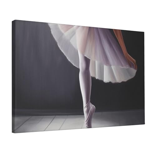 Toile danseuse de ballet prete a etre accrochee pour un decor moderne