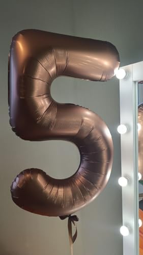 Image of Dark Brown Number 16 Balloon 40 inch, Coffee Brown 16 Number Balloons, 16th Birthday Decorations, Chocolate 16 Year Old Dark Brown Party Supplies