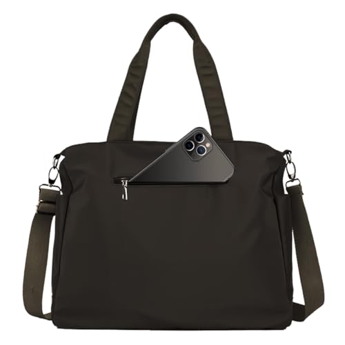 Bolsa Feminina Sacola Grande Alça De Ombro Moderna Com Ziper Trabalho Passeio Faculdade (Marrom)