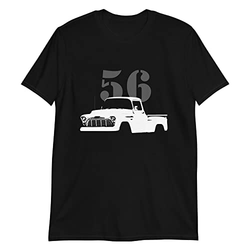 1956 Chevy 3100 Antique Pickup Truck Classic American Automotive Nostalgia Short-Sleeve Unisex T-Shirt Black