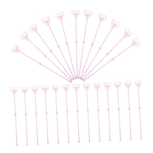 NUOBESTY 80pcs Floral Decoration Accessories Memo Note Holder Flower Holder Card Clip Bouquet Card Holder Pick for Floral Arrangement Wedding Bouquet Supplies Card Holder Clips Plastic Pink