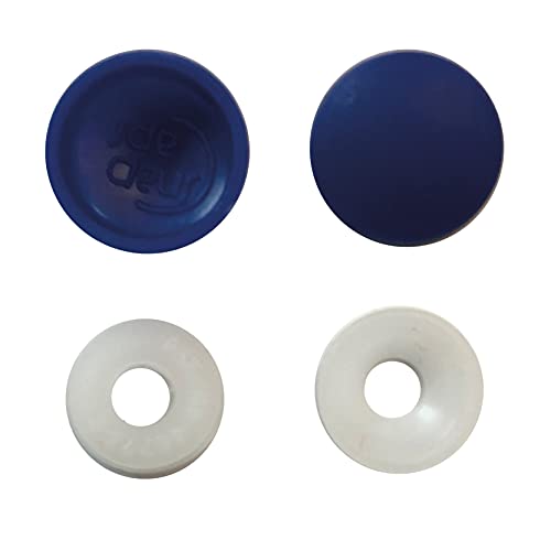 Cache vis pour fixation de panneaux - Cache vis coloré - Bouchon en plastique pour cacher les vis (4, Bleu foncé mat) Cover